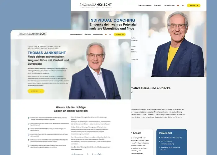 Website-Screenshot: Thomas Janknecht — Executive Coach aus Düsseldorf