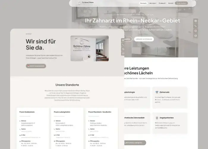 Website-Screenshot: zahnarzt-hensel.de